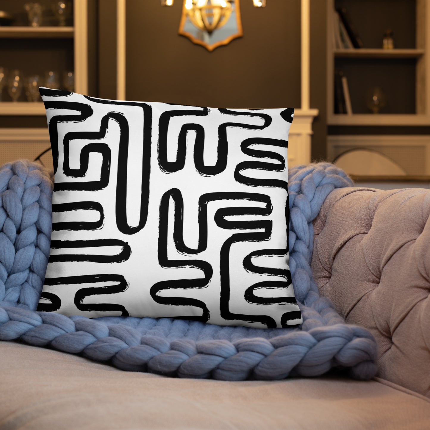 Modern Maze Accent Pillow