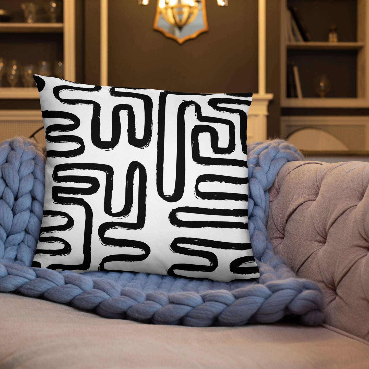 Modern Maze Accent Pillow