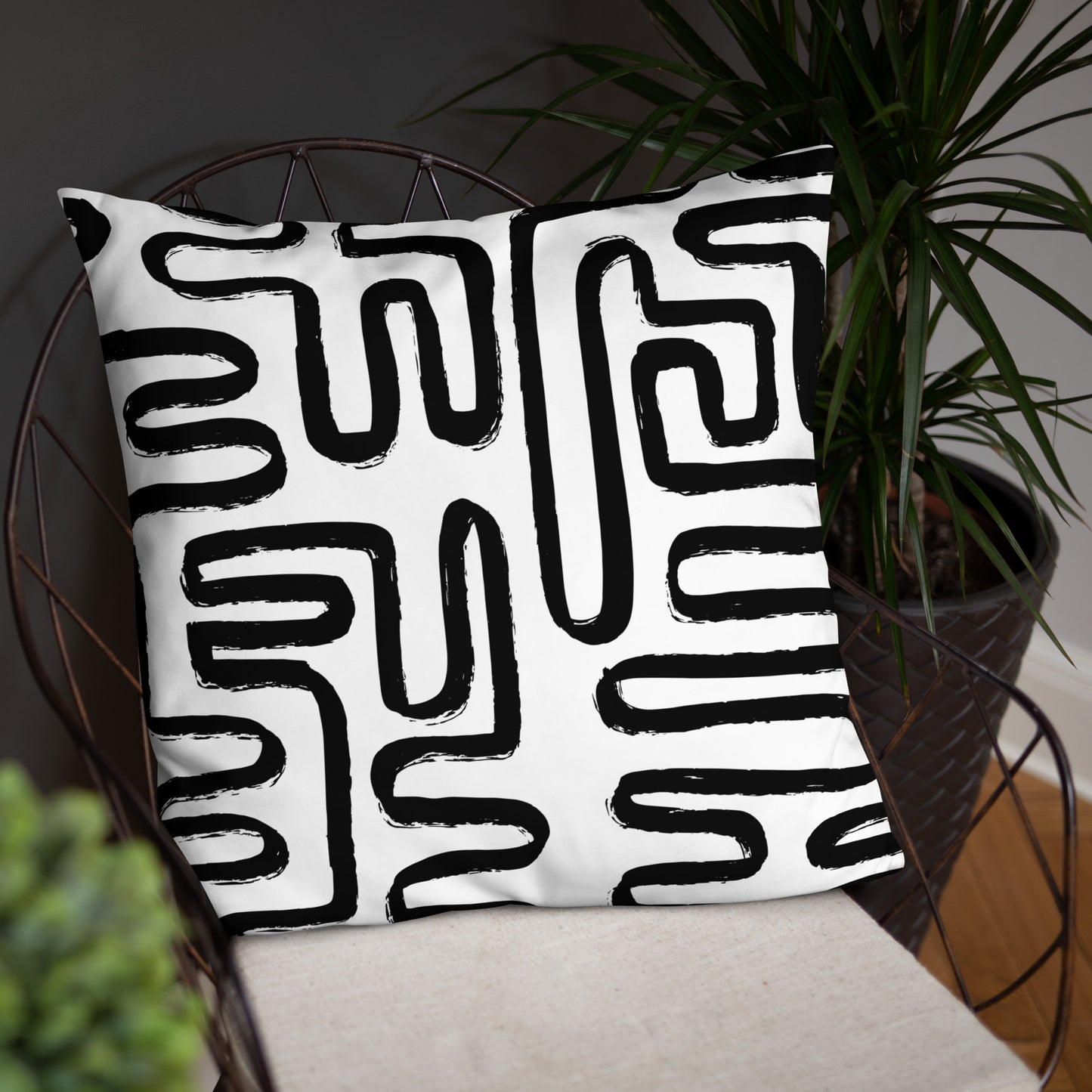 Modern Maze Accent Pillow