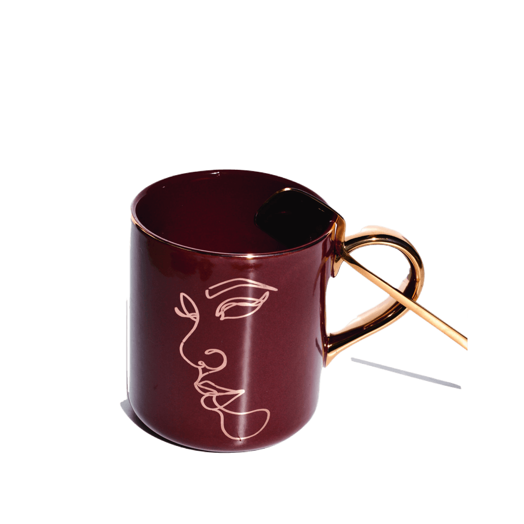 Burgundy Ceramic Mug